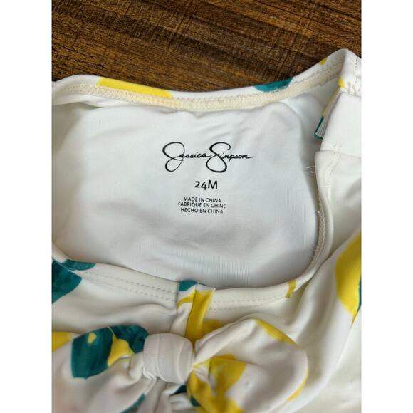 JESSICA SIMPSON Girl’s One Piece RashGuard Swim Suit / Size: 24 Months - Picture 3 of 9